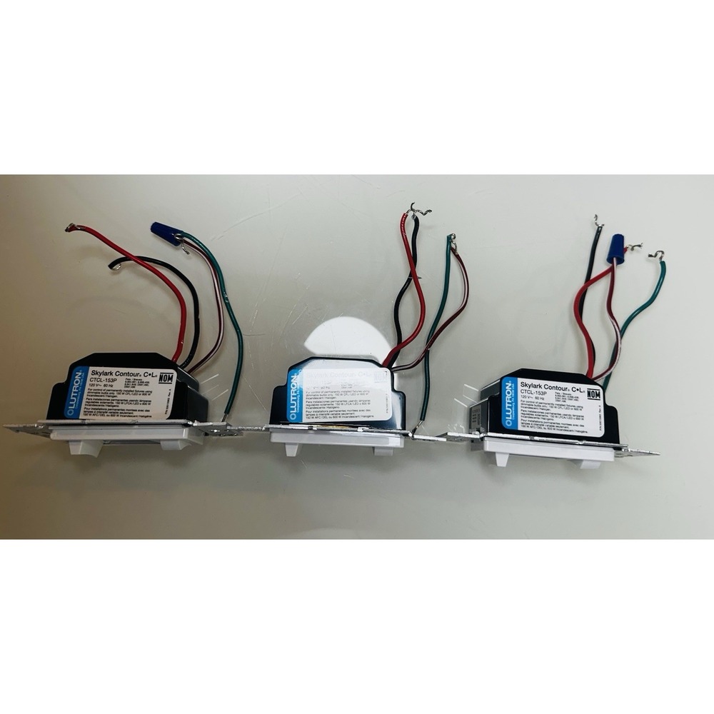 Lot of 3 - Lutron Light Switch  - Skylark Countor CTCL-153P